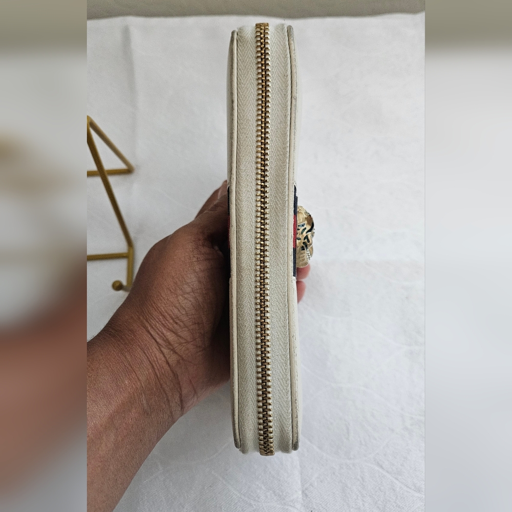 Gucci White Sherry Line Zippy Rajah Long Wallet 🌟FULL INCLUSION🌟 - Picture 9 of 14